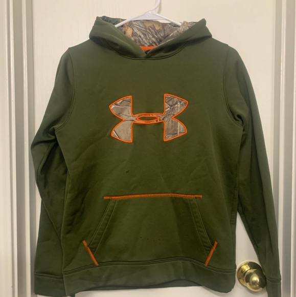 Under Armour Other - Under Armour Green Hunting Camo Youth Hoodie